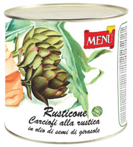 Rusticone - Carciofi alla rustica in olio di semi di girasole Scat. 2400 g pn.