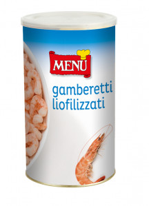 Gamberetti liofilizzati (Gefriergetrocknete Garnelen) Dose, Nettogewicht 160 g (ca. 320 Garnelen)