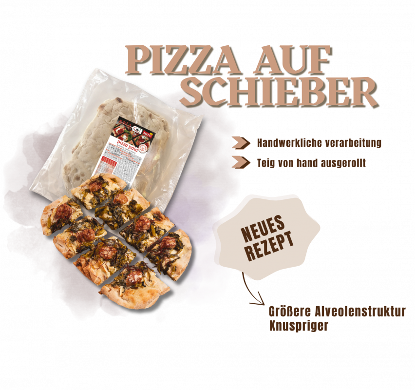 Neues Rezept Pizza auf Schieber