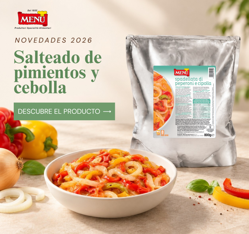 Salteado de pimientos y cebolla