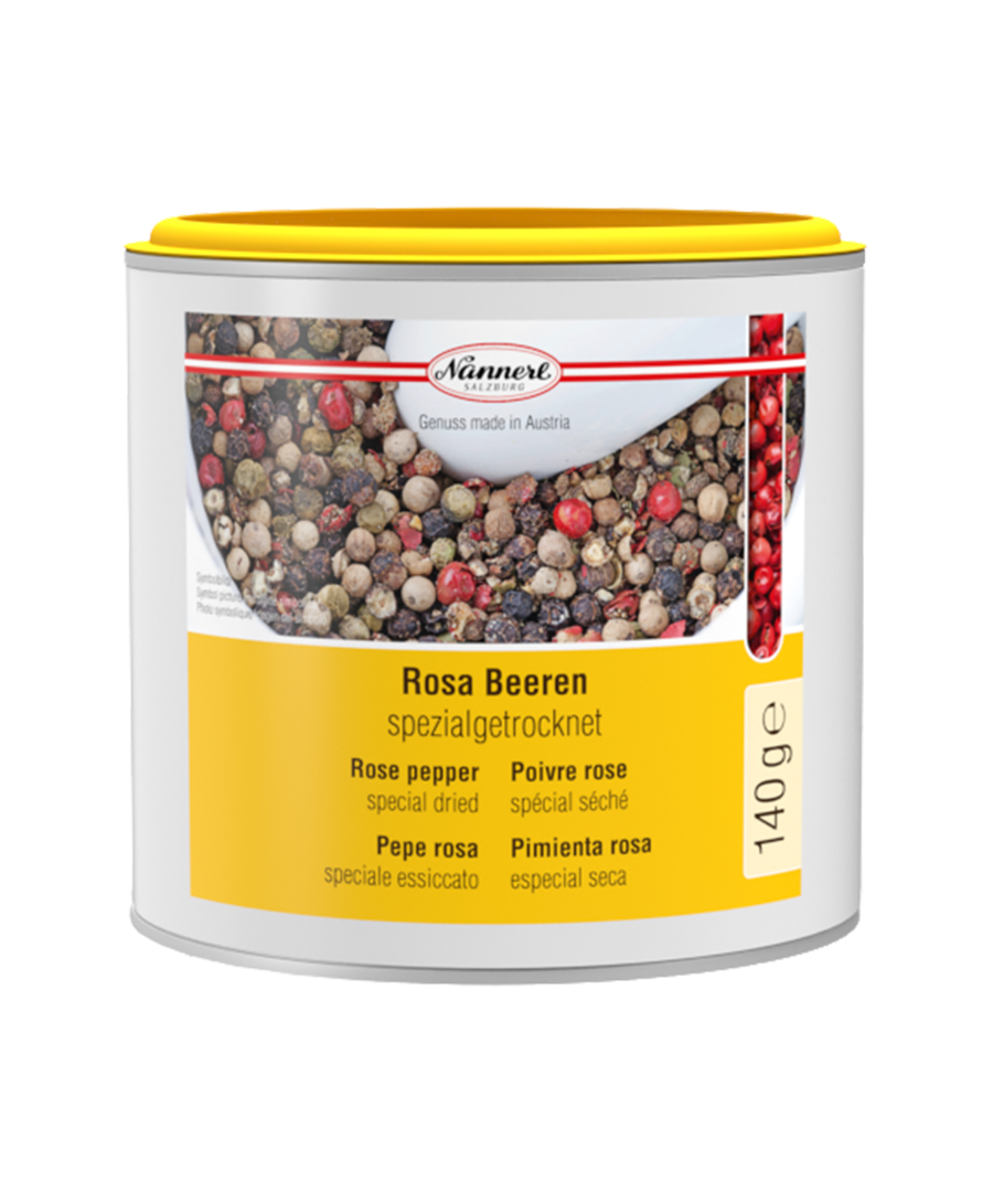 Pepe rosa speciale essiccato (Rose pepper special dried) Jar 140 gr.