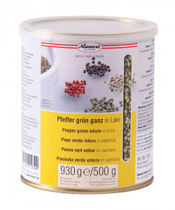 Pepe verde intero in salamoia Barattolo 930 gr. (sgocc. 500 gr.)