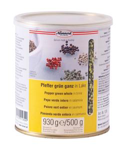 Pepe verde intero in salamoia (Pepper green whole in brine) Jar 930 gr. (drained 500 gr.)