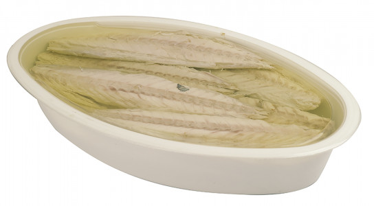 Filetti di sgombro marinati Vaschetta 2000 g (Sgocc. 1200 g)