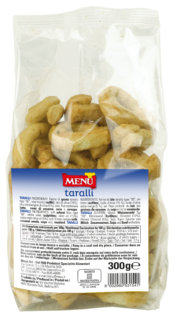 Taralli classici Busta 300 g pn.