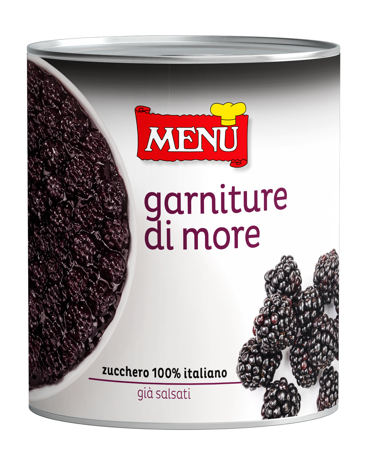 Garniture di more - Blackberry topping Tin 830 g nt. wt.