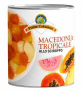 Macedonia Tropicale allo sciroppo (Macedonia tropical en almíbar)