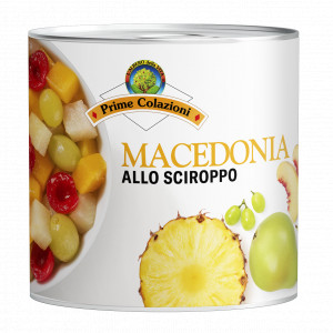 Macedonia di frutta allo sciroppo (Salade de fruits au sirop) Boîte 2 600 g poids net (égoutté 1500 g)