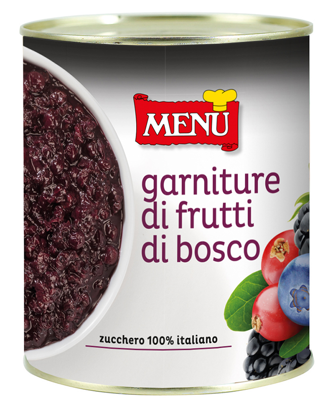 Garniture di frutti di bosco - Wild Berry topping Tin 830 g nt. wt.