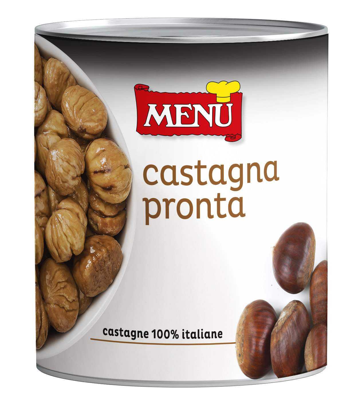 Castagnapronta - Castagnapronta Chestnuts in water and sugar Tin 850 g nt. wt.