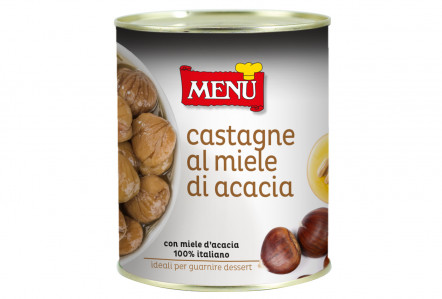 Castagne al miele di acacia - Chestnuts with acacia honey Scat. 900 g nt. wt.