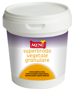 Superbrodo vegetale granulare - Granular vegetable bouillon 600 g - Plastic jar with a plastic seal