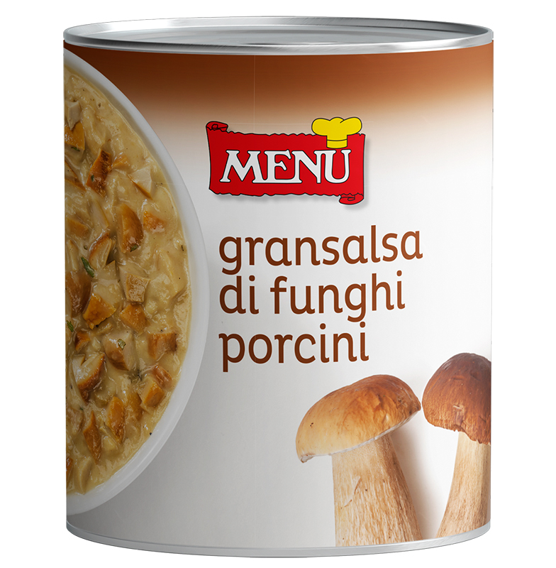 Gransalsa di funghi porcini - Gransalsa sauce with porcini mushrooms Tin 800 g nt. wt.