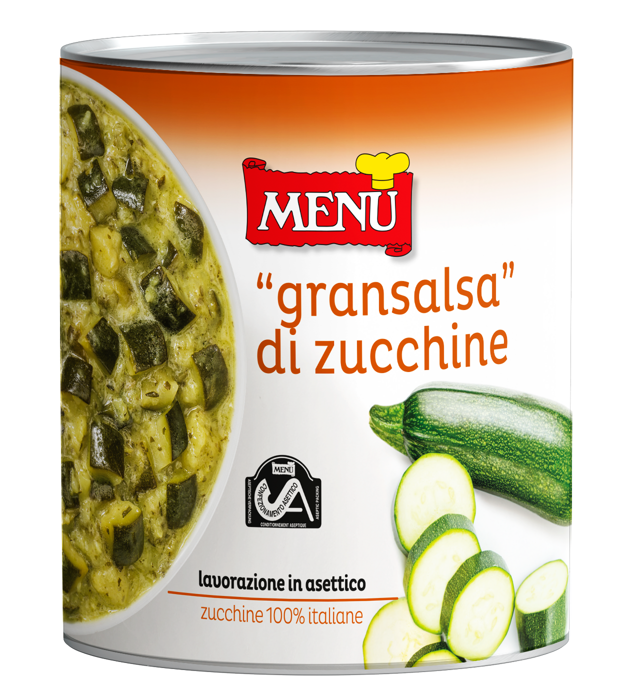 Gransalsa di zucchine - Gransalsa sauce with zucchini Tin 800 g nt. wt.