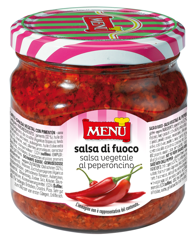 Salsa di fuoco Vaso vetro 400 g pn.