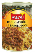Ragù di Capriolo al Barolo D.O.C.G. (Rehsauce mit Barolo-Rotwein DOCG)