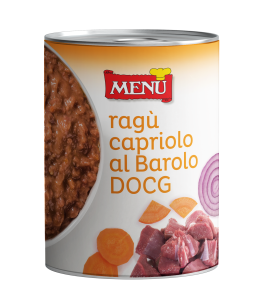 Ragù di Capriolo al Barolo D.O.C.G. (Sauce ragù de chevreuil au Barolo D.O.C.G.) Boîte 400 g poids net
