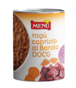 Ragù di Capriolo al Barolo D.O.C.G. (Rehsauce mit Barolo-Rotwein DOCG)