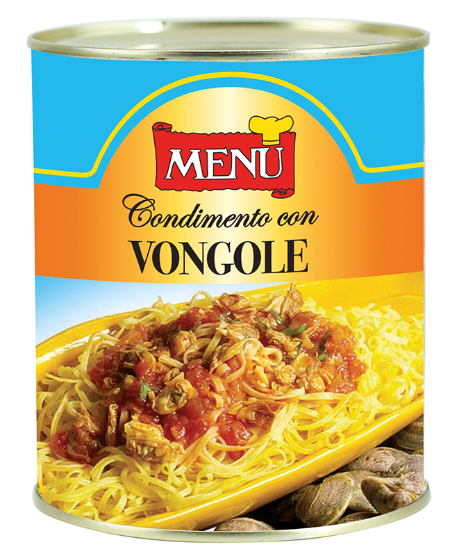 Condimento con vongole (Salsa con almejas) Lata de 830 g p. n.