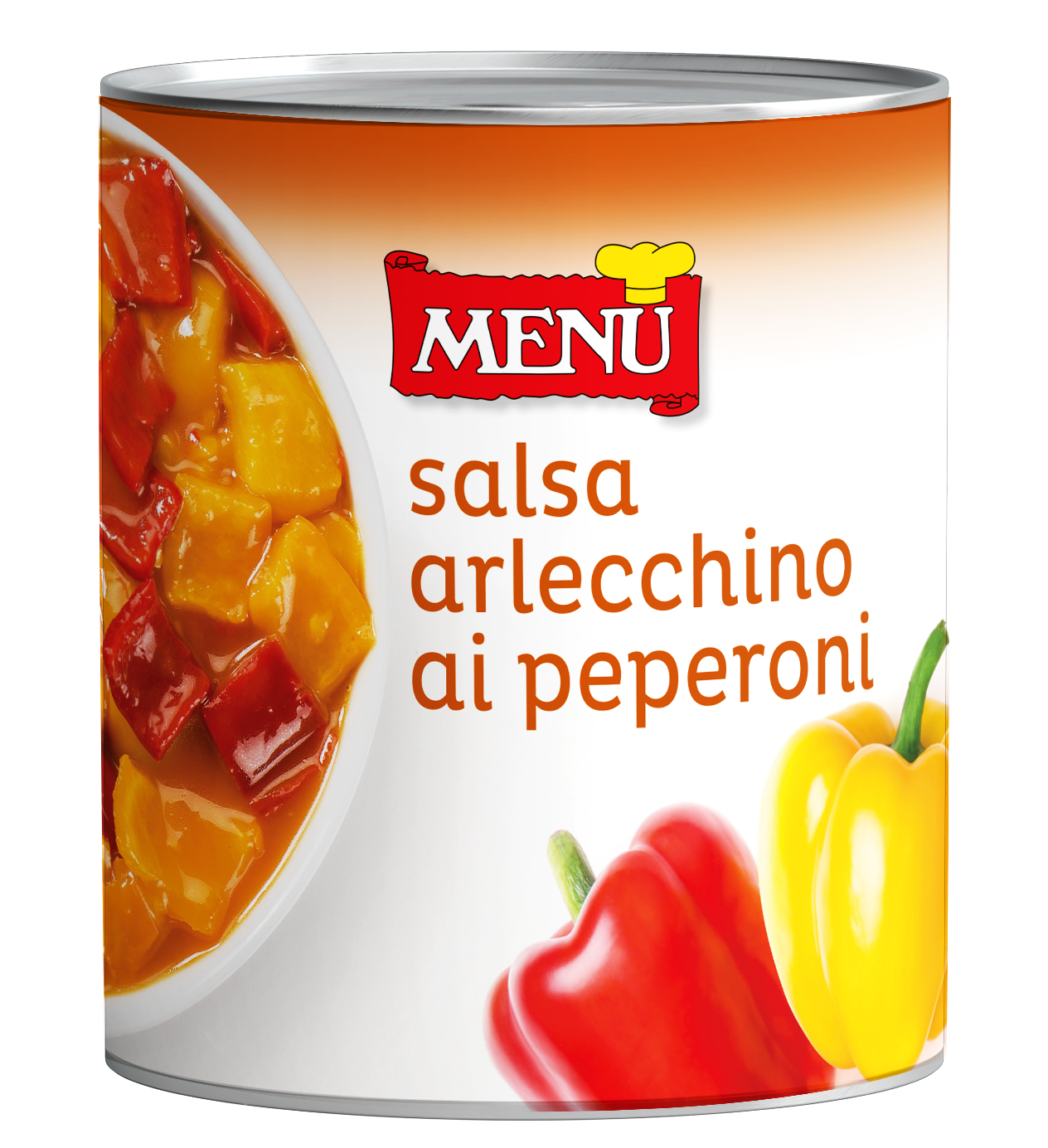 Salsa Arlecchino ai peperoni - Mixed pepper sauce Tin 830 g nt. wt.