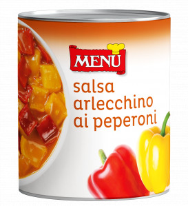 Salsa Arlecchino ai peperoni (Sauce arlequin aux poivrons) Boîte 830 g poids net