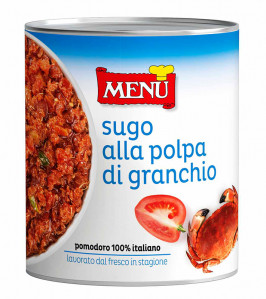 Sugo alla polpa di granchio - Crab Meat Sauce Tin 800 g nt. wt.