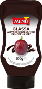 Glassa all’aceto balsamico (Glaseado de vinagre balsámico) Envase bocabajo de 600 g p. n.