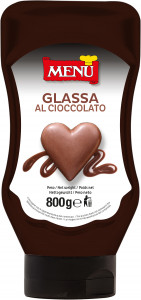 Glassa al cioccolato (Schokoladenglasur) Top-Down-Flasche, Nettogewicht 600 g