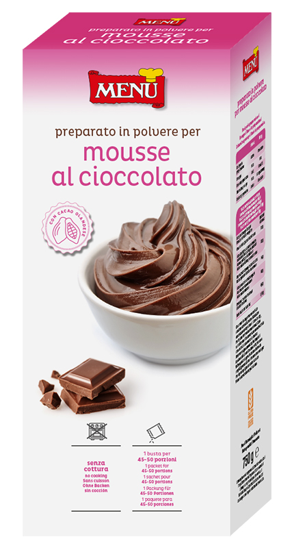 Mousse al cioccolato Busta 750 g pn.