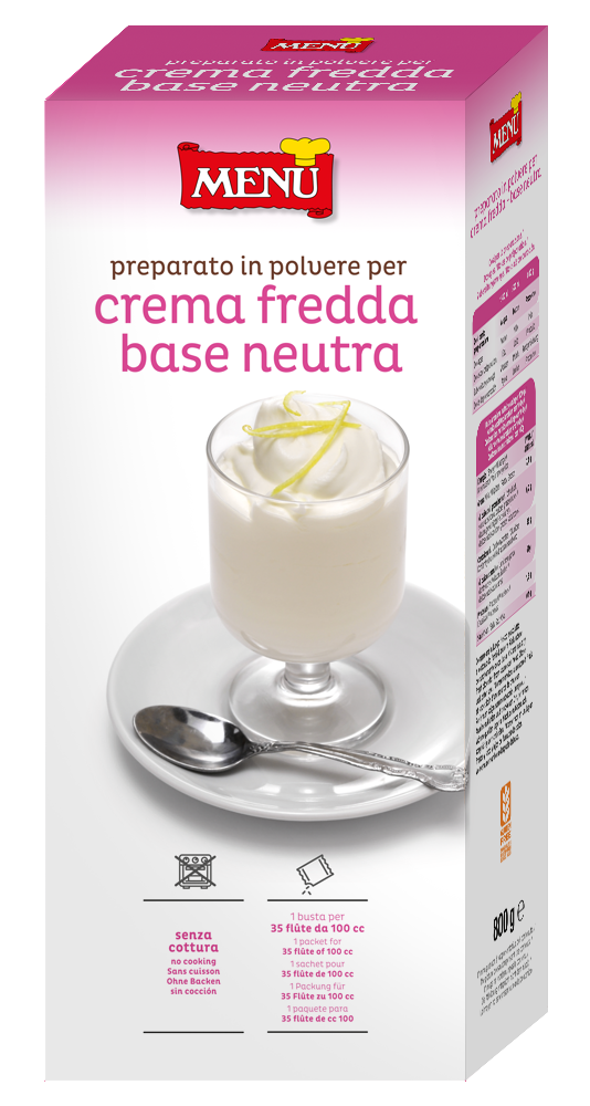 Crema Fredda - Base Neutra / Neutral Milkshake Base Polylaminate film packet 800 g nt. wt.