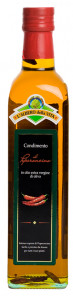 Condimento al peperoncino in olio extravergine d’oliva - Extra-virgin Olive Oil Condiment aromatised with chilli pepper Bottle 500 ml