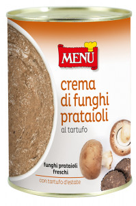 Crema di funghi prataioli con tartufo - Button mushrooms and truffle paste Tin 400 g nt. wt.