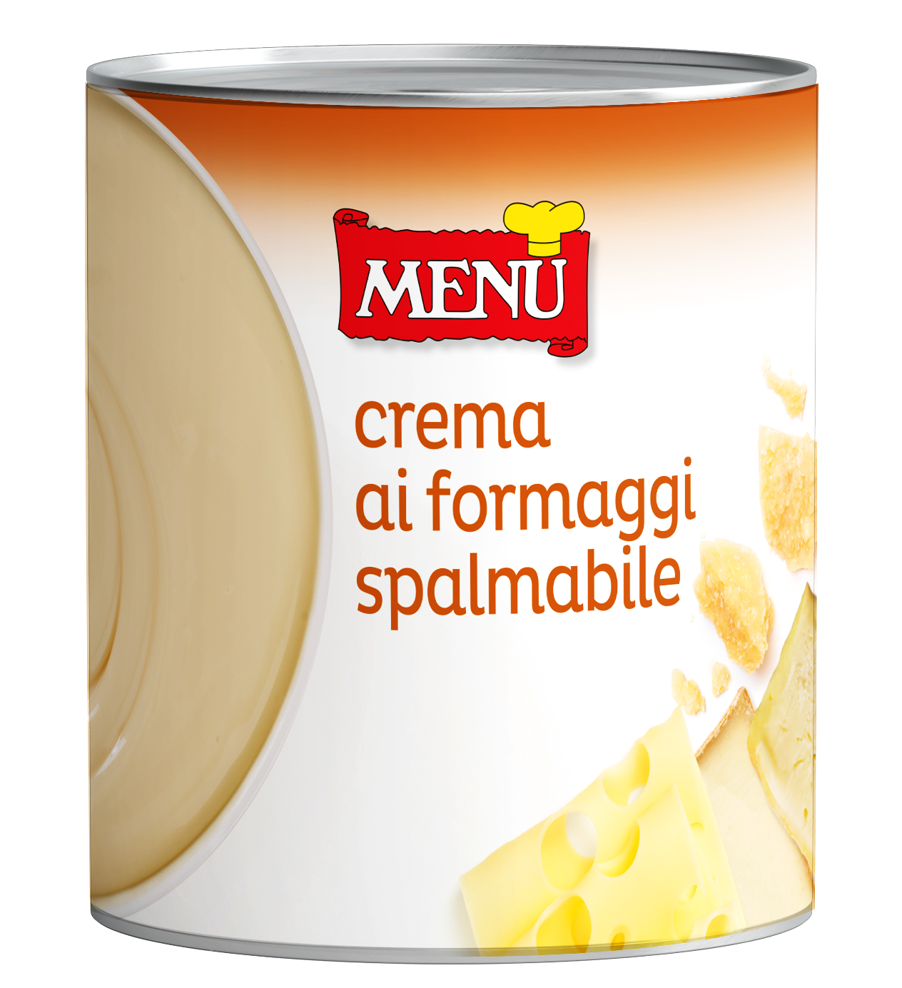 Crema ai formaggi spalmabile -  Spreadable 4 Cheeses sauce Tin 820 g nt. wt.