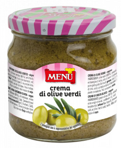 Crema di olive verdi Vaso vetro 390 g pn.
