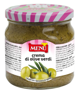 Crema di olive verdi Vaso vetro 390 g pn.