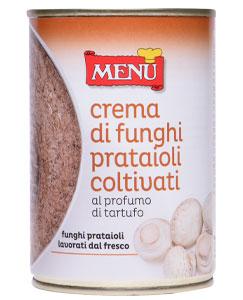 Crema di funghi prataioli al profumo di tartufo (Crema de champiñones al aroma de trufa) Caja 400 g