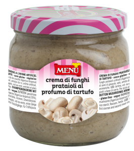 Crema di funghi prataioli al profumo di tartufo (Crema de champiñones al aroma de trufa) Tarro de cristal de 760 g p. n.