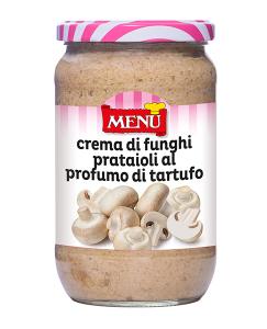 Crema di funghi prataioli al profumo di tartufo (Crema de champiñones al aroma de trufa) Tarro de cristal de 640 g p. n.