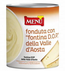 Fonduta con Fontina D.O.P. della Valle d’Aosta (Fondue de queso fontina D.O.P. del valle de Aosta) Lata de 820 g p. n.
