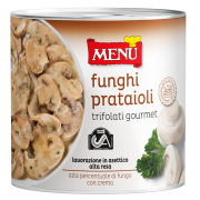 Funghi prataioli trifolati gourmet - Gourmet button mushrooms sautéed in oil, garlic and parsley