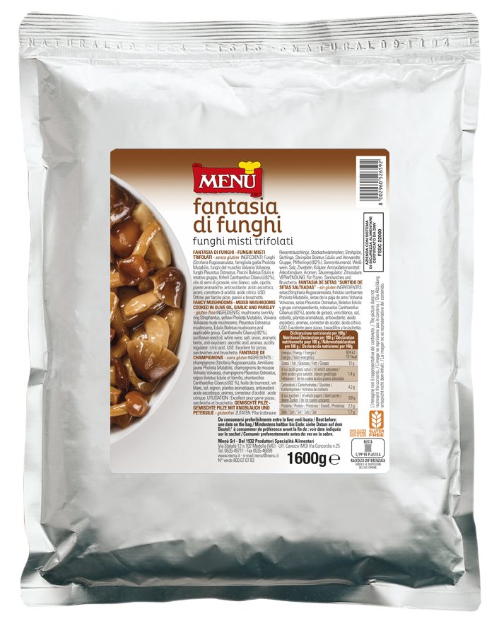 Fantasia di funghi - Four mushroom mix Bag 1600 g nt. wt.