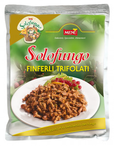 Solofungo Finferli Trifolati - Solofungo Chanterelle mushrooms sauteed with oil, garlic and parsley Bag 800 g nt. wt.