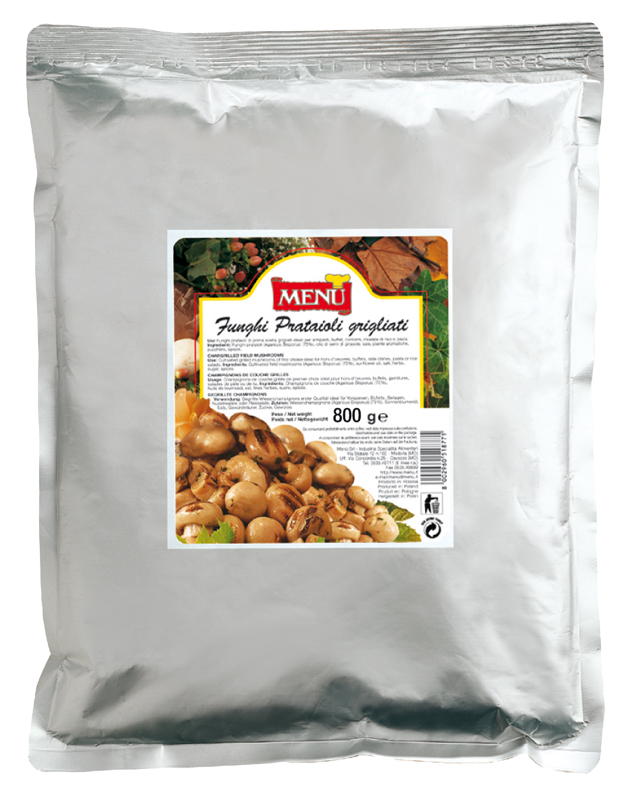 Funghi prataioli grigliati - Grilled Button Mushrooms Bag 1200 g nt. wt.