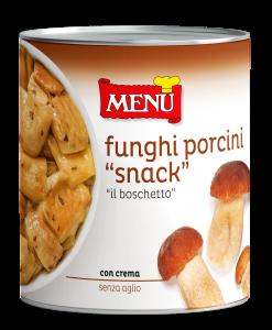 Funghi Porcini Snack „Boschetto“ (Steinpilze-Snack) Steinpilze-Snack „il Boschetto“  MIT VIEL CREME - Dose, Nettogewicht 800 g