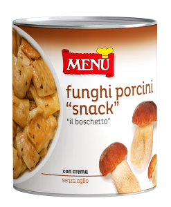 Funghi Porcini Snack «Il Boschetto» (Boletus snack) Funghi porcini snack «il boschetto» gourmet  CON MUCHA CREMA - Lata de 800 g p. n.