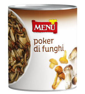 Poker di funghi - Four mushroom mix Tin 780 g nt. wt.