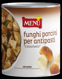 Funghi Porcini «Il Boschetto» per antipasti (Boletus para entrantes) Lata de 800 g p. n.
