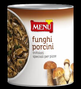 Funghi porcini trifolati speciali per pizze - Porcini mushrooms in oil, garlic and parsley for pizza Tin 790 g nt. wt.
