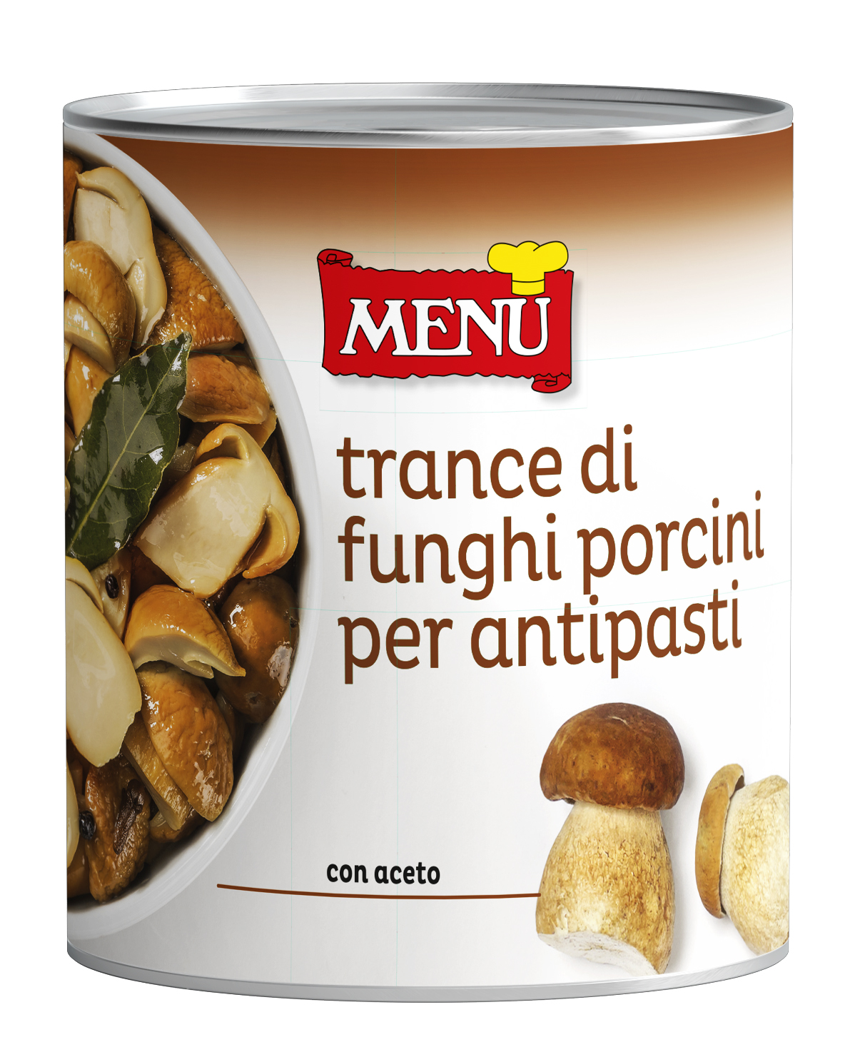 Trance di funghi porcini per antipasti Scat. 800 g pn.