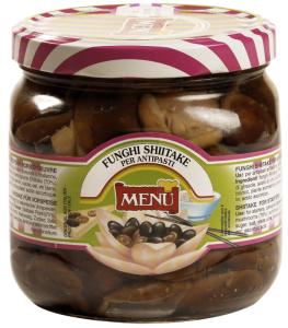 Funghi Shiitake per antipasto - Shiitake for appetisers Glass jar 750 g nt. wt.